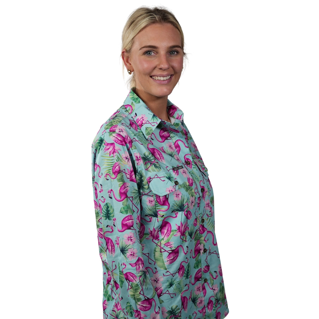 Women's Work Shirts | Women’s Flamingo Shirts | Coastal Cowboys